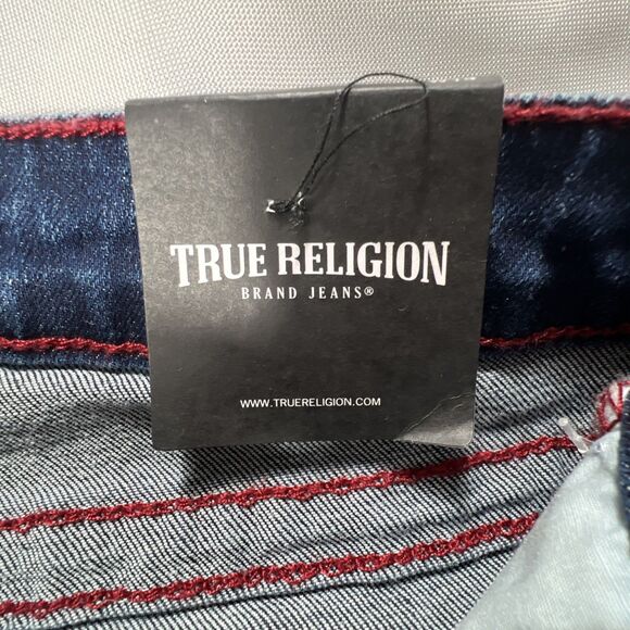 True Religion Rocco Red Stitched Boys Size 14 Relaxed Skinny Jeans NWT - Picture 7 of 13